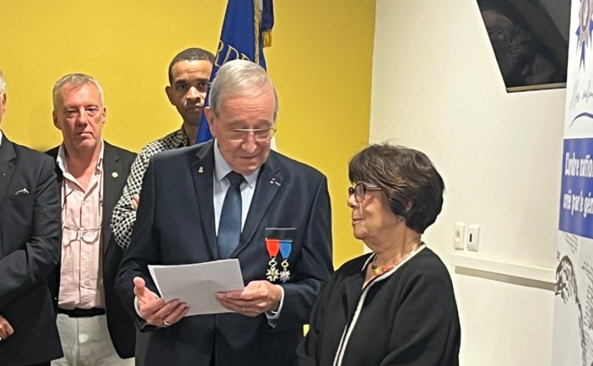 L'éloge de la récipiendaire par le Président Patrick Hervé